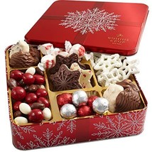 Bonnie and Pop&#39;s Holiday Tin- Assorted Christmas Chocolate, Nuts, Bark, ... - £46.85 GBP