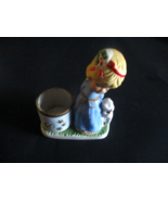 Vintage Little Luvkins Porcelain Christmas  Votive Candle Holder Angel L... - $109.02 MXN