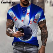 2022 New Latest Popular 3d  Bowling Printed T-shirt Fashion Men&#39;s and Women&#39;s Sh - £85.67 GBP