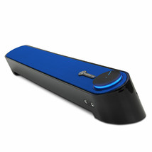 Computer Sound Bar Speaker (Blue) with Easy Access Headphone &amp; Mic Jacks - $64.15