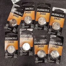 Duracell Coppertop 2430 CR2430 DL2430 3-Volt Lithium Coin Cell Battery Lot of 8 - £38.20 GBP