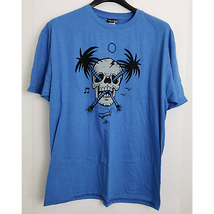 Volcom Palm Skull T-Shirt Blue Multicolor NWT Size XL - £23.42 GBP
