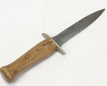 Dagger Double Edge Knife Handmade Hal Todd Wooden Handle - $91.13