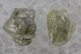 1.52 CT 2 Piece Green Yellow Rough Loose Gemstone, Natural Rough Loose Diamond - $49.74