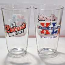 Lot of 2 Coors Light Super Bowl XL Glass Pittsburgh Steelers Seattle Sea... - £14.63 GBP