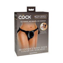 Pipedream King Cock Elite Beginner&#39;s Body Dock Strap-On Harness Black - £48.87 GBP