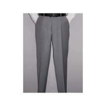 Mens Mantoni Flat Front Pants All  Wool Super 140's Classic Fit 46306-2 Gray image 8