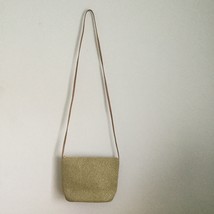 100% Paper Straw Gold Woman&#39;s Shoulder Purse/Handbag - £7.60 GBP