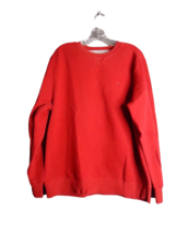 IZOD Red Sweater Long Sleeve Crew Neck Pullover Cotton Blend Mens Size Medium - £14.31 GBP