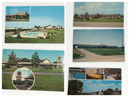 Vintage Lot of 5 Pennsylvania 60&#39;s 70&#39;s Motel Postcards The Penn West&#39;s ... - £10.68 GBP