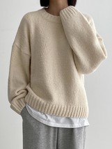 Trendy Tron 1pc Solid Drop Shoulder Sweater - $37.03