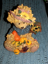 rustic resin country MAMA BEAR w/Fall harvest 9x9x11 in. (outsd blk bx1) - £19.55 GBP