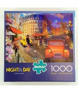 A Stroll in Paris 1000 Piece Jigsaw Puzzle Night &amp; Day Buffalo Games New - £13.36 GBP