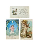 Antique Christmas Postcards Lot of 3 Vintage Early 1900’s Lot #3 - $191.06 MXN
