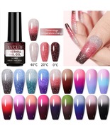 US STOCK LILYCUTE Tricolor Thermal Nail Gel Color Change UV Gel Polish S... - £6.38 GBP
