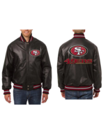 NFL San Francisco 49ers Black Letterman Varsity Jacket Real Lambskin Lea... - $149.99