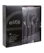 Gibson Elite Stonehenge 20 Piece Flatware Set in Black - $2,041.87 MXN