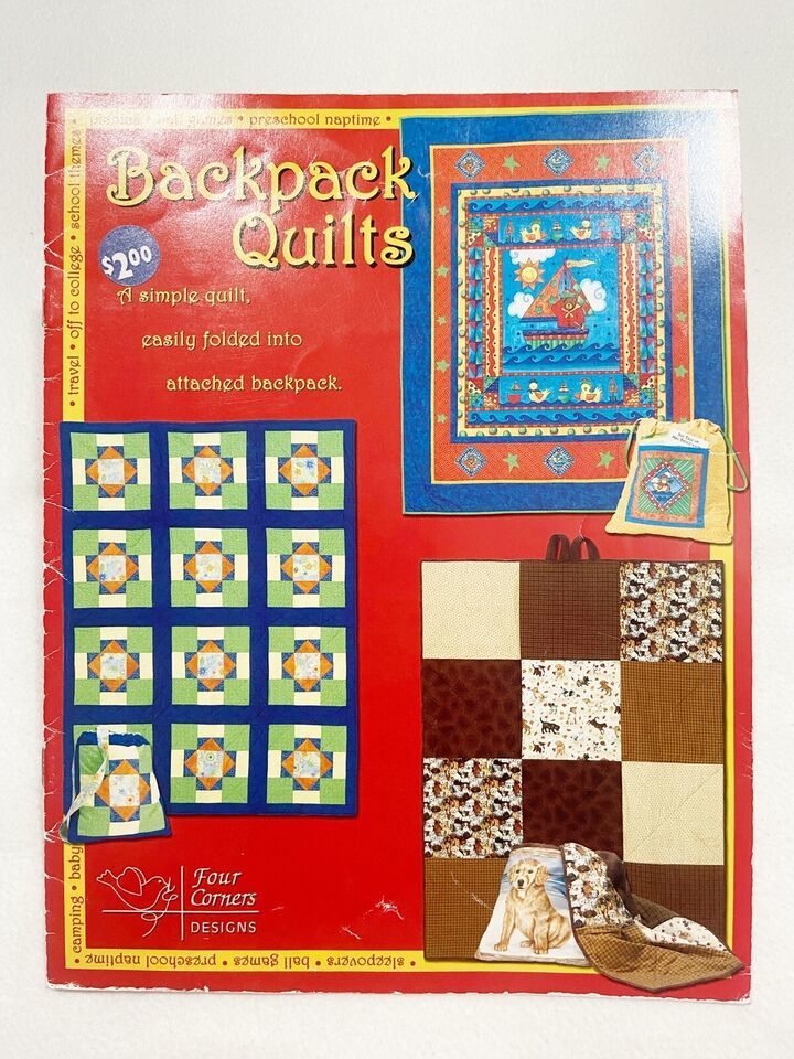 Backpack Quilts Four Corners Designs QUILT WITH ATTACHED BACKPACK PUPPY ...