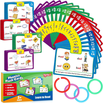 Phonics Flash Cards Learn to Read Spelling Reading Sight Words Phonics Games, Di - £16.65 GBP