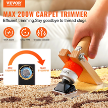 VEVOR Carpet Trimmer with Shearing Guide, 200W Electric Speed Adjustable... - $50.44