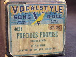 PLAYER PIANO ROLL VOCAL STYLE 4021 PRECIOUS PROMISE V SONG ROLL - £9.33 GBP