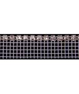 Faux Rhinestones Single Row on Silver Metal Banding w/ Mesh Lip Trim BTY... - $186.26 MXN
