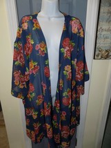 Matilda Jane Navy Floral Watch The Sunrise Kimono Size XL/XXL Women&#39;s NEW - £51.45 GBP