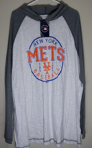 MLB New York NY Mets Men&#39;s Lightweight Bi-Blend Hooded Sweatshirt - 2XL NWT - £21.71 GBP