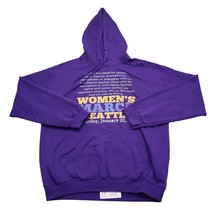 Gildan Hoodie Womens M Purple Long Sleeve Hooded Graphic Print Pocket Dr... - $18.69