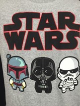 Star Wars Mini Figures Darth Vader Stormtrooper Boba Fett Mens Gray T-Shirt NEW - £10.21 GBP