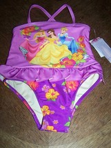 Size 24 Months Disney Princess Swimsuit Bathing Swim Suit Cinderella Bel... - $14.00