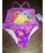 Size 24 Months Disney Princess Swimsuit Bathing Swim Suit Cinderella Bel... - £11.15 GBP