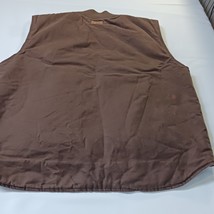 Vintage C.E. Schmidt Workwear TV53BB Men's 2XLR Brown Cotton Blend Full Zip Vest image 14