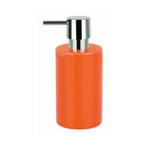 Spirella Tube Stoneware Soap Dispenser, Orange  - $30.00