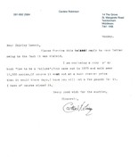 Cardew Robinson -  typed letter signed. English comedian from the 1950's - $20.00
