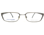 Flexon Eyeglasses Frames Select 1140 Brushed Pewter Rustic Rectangle 52-... - £59.05 GBP
