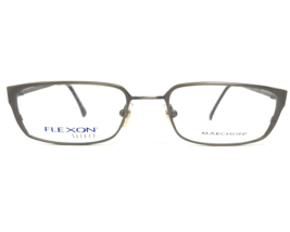 Flexon Eyeglasses Frames Select 1140 Brushed Pewter Rustic Rectangle 52-19-145 - £58.53 GBP