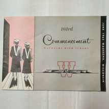 Waukesha High School JUNE 1962 Wisconsin 103rd Commencement Graduation B... - $9.90