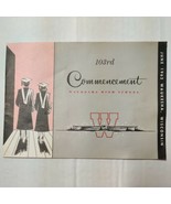 Waukesha High School JUNE 1962 Wisconsin 103rd Commencement Graduation B... - $9.90