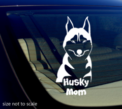 Husky Mom Sticker Decal Heart Dog Animal Car Siberian Husky 5&quot; - £3.08 GBP