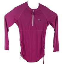 Womens Pink Swim Rashguard Top Baleaf Size Medium Long Sleeve Side Adjus... - $620.71 MXN