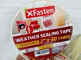 XFasten Transparent Window Weather Sealing Tape, 2-Inch x 30 Yards, Clear - £14.12 GBP