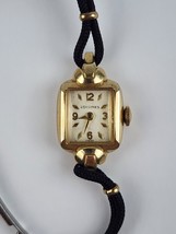 Vintage Longines 10k Gold Filled Ladies Watch Wind-Up Running Rope Band - £62.21 GBP