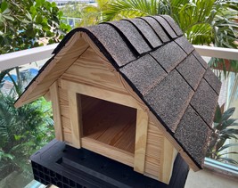 Wooden dog house with real roof for indoor and outdoor, modern dog house... - £648.28 GBP