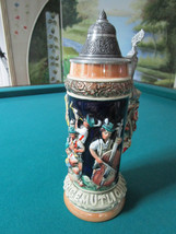 Vintage Original King Beer Stein New Stamped 10&quot; Prosit Person In Handle - $144.53