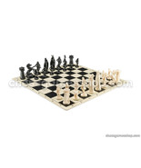 VIKING Chess Set - chess Board B/W- Size 17,3&quot; + Roman chess Pieces 3,75... - £45.54 GBP