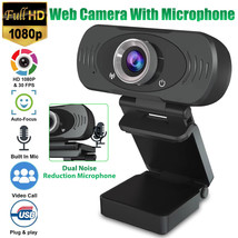 Full HD Webcam 1080P Autofocus Built-In Mic USB Computer Camera for Laptop PC - £14.06 GBP
