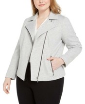 MSRP $129 Bar Iii Trendy Plus Size Ponte-Knit Moto Jacket Size 2X - $28.65