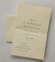 1901 Antique Wm Zeller And Bertha Enck Marriage Announcement Lititz Lancaster Pa - £37.58 GBP