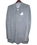 Crofton Schrader&#39;s Gray Suede Leather Sports Jacket Coat Sz: M; Please R... - $569.79 MXN